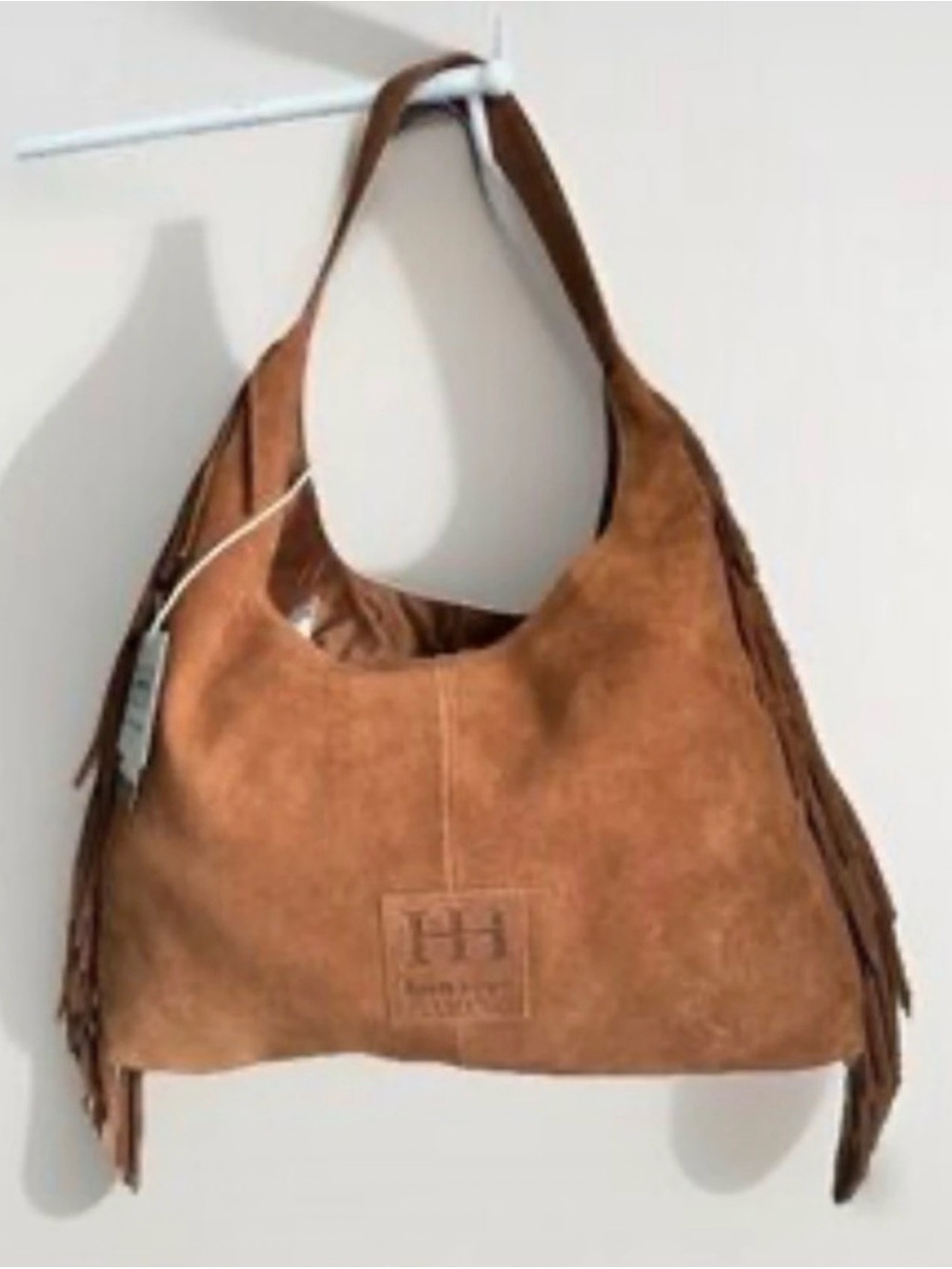 Haute Hippie Brown Suede Fringe Hobo Shoulder Bag Boho Western NWT - Picture 2 of 8